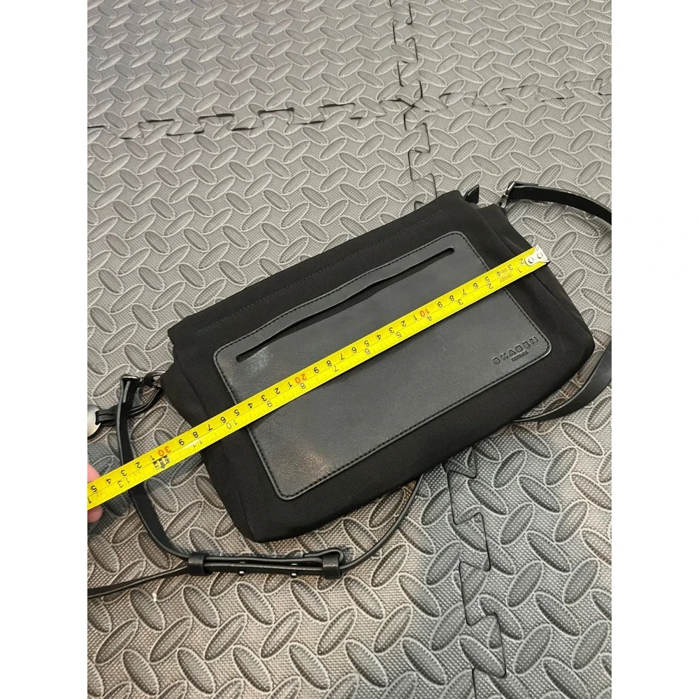 Skagen‎ Crossbody Bag Womens OS Black Nylon Leather Trim Minimalist Messenger